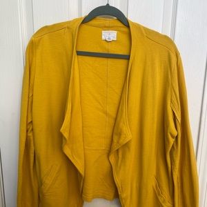 CASLON mustard yellow structured cardigan size Large